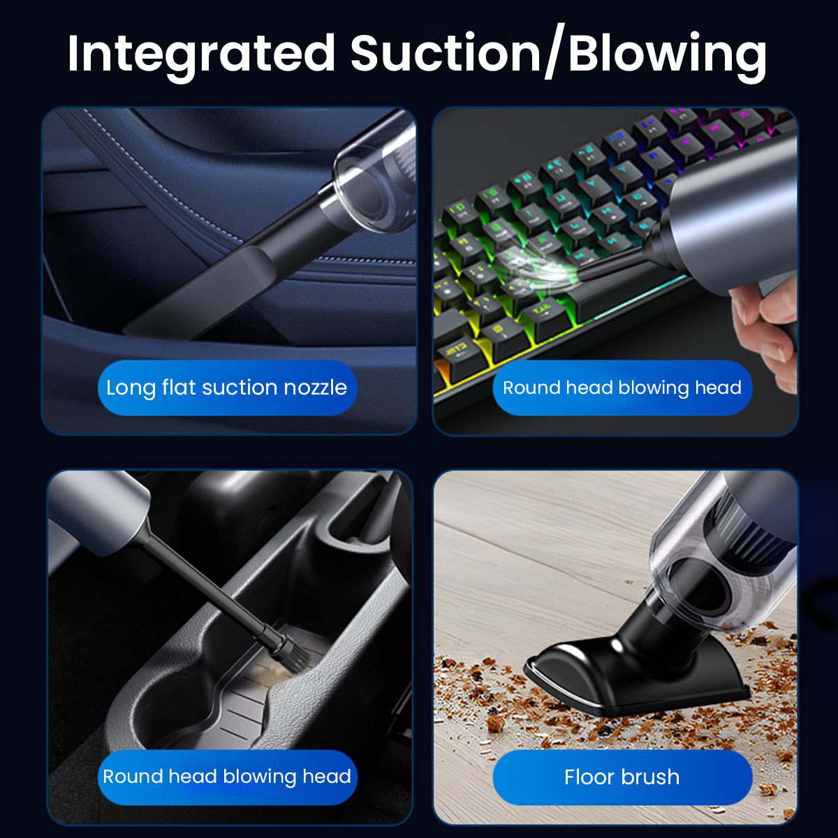 ZORBES Electric Compressed Air Duster, 16000PA USB Rechargeable Handheld Cordless Air Duster, 120W 36000RPM Wireless Vacuum Cleaner, 2 in 1 Keyboard Vacuum Cleaner Air Blower Dust Cleaner with Multi Nozzles ZORBES Electric Compressed Air Duster, 16000PA USB Rechargeable Handheld Cordless Air Duster, 120W 36000RPM Wireless Vacuum Cleaner, 2 in 1 Keyboard Vacuum Cleaner Air Blower Dust Cleaner with Multi Nozzles